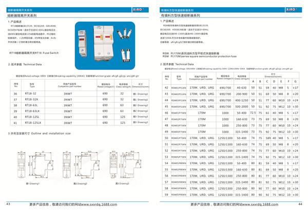 陜西RT14/RT18系列有填料圓柱型熔斷器